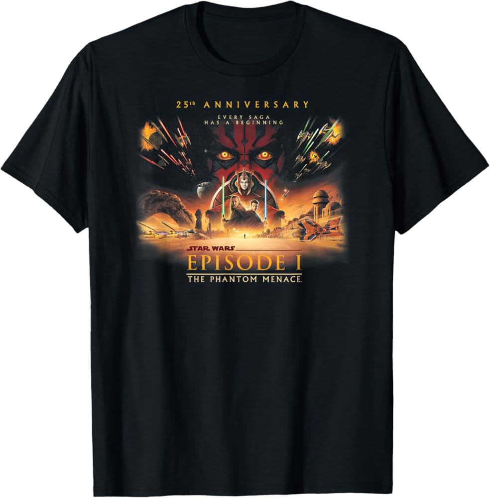 スターウォーズ starwars episode1 Tシャツ Amazon.com: Star Wars 25th Anniversary Phantom Menace Episode I